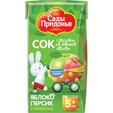 Сок Сады Придонья яблоко-персик 0,125л тетрапак