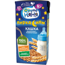 Кашка Фруто Няня молочно-пшеничкая для питания детей раннего возраста 200мл тетра пак