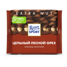 Шоколад Ritter Sport Молочный Цельный Лесной Орех 100г