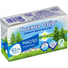 Масло Сливочное Тысяча Озер 82,5% 180 гр