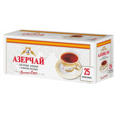 Чай Азерчай черный с бергамотом 25 пак без конверта Кубань-Ти
