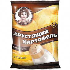 Чипсы Картофельные Хрустящий Картофель в Ломтиках Соль 70 гр Кдв