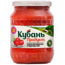 Томаты Кубань продукт маринованные  неочищенные в томатном соке 680 гр ст/б
